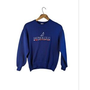 Vtg Cozy Shirt Hawaii Honolulu‎ Sweatshirt 80s 90s Style Oversized Unisex Medium
